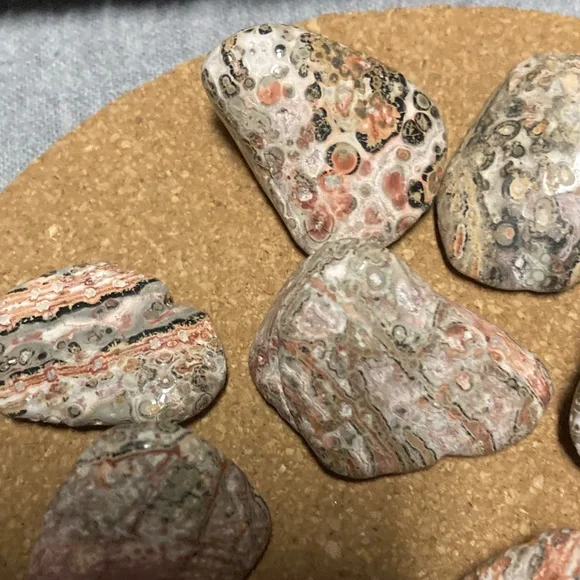 Leopardskin Jasper Tumbled Three Piece Set - Picture 3 of 5